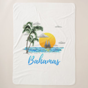 Bahamas Vacation Sailing Sherpa Blanket
