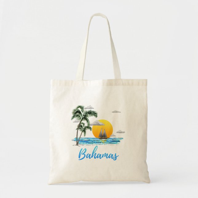 Bahamas Vacation Sailing Tote Bag (Front)