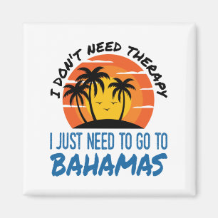 Bahamas Vacation Tropical Beach Trip Therapy Magnet