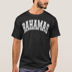 Bahamas Varsity Style Pink with White Tet T-Shirt