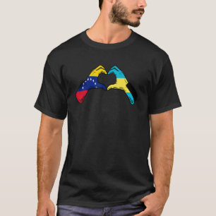 Bahamas Venezuela Flag Bahamians Venezuelan Heart  T-Shirt