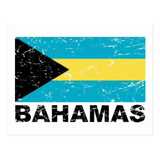Image of Bahamas Vintage Flag Postcard