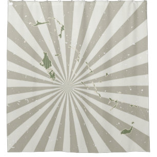 Bahamas vintage map. Grunge poster with map of the Shower Curtain