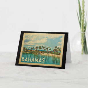 Bahamas Vintage Travel Card