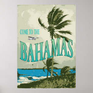 Bahamas Vintage Travel Poster