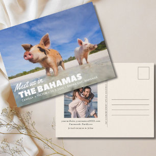 Bahamas Wedding Save the Date Postcard