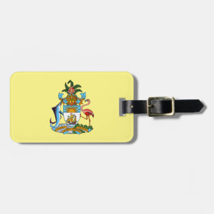 Bahamas with Coat of Arms (Caribbean Paradise) Luggage Tag