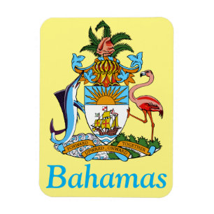 Bahamas with Coat of Arms (Caribbean Paradise) Magnet