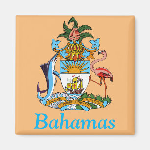 Bahamas with Coat of Arms (Caribbean Paradise) Magnet