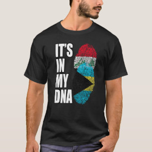 Bahamian And Iraqi Mix DNA Flag Heritage T-Shirt