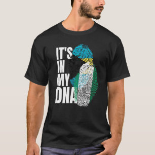 Bahamian And Nigerian Mix DNA Heritage Flag T-Shirt