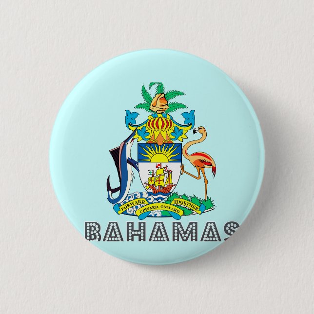 Bahamian Emblem 6 Cm Round Badge (Front)