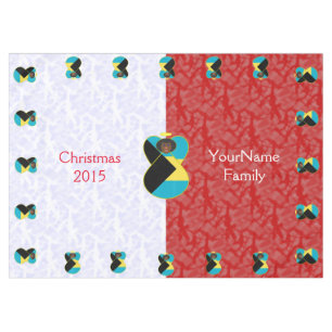 Bahamian Flag Angel African Red White Personalised Tablecloth