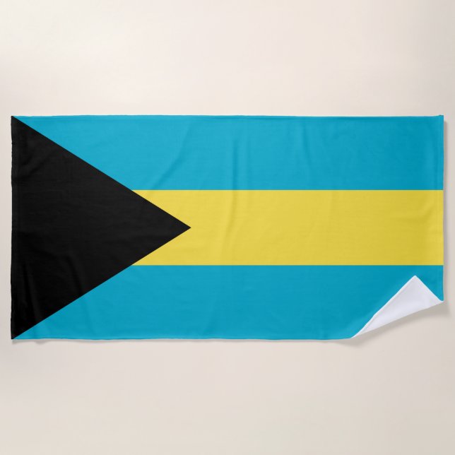 Bahamian Flag Beach Towel (Front)