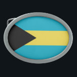 Bahamian Flag Belt Buckle<br><div class="desc">The national flag of Bahamas.</div>