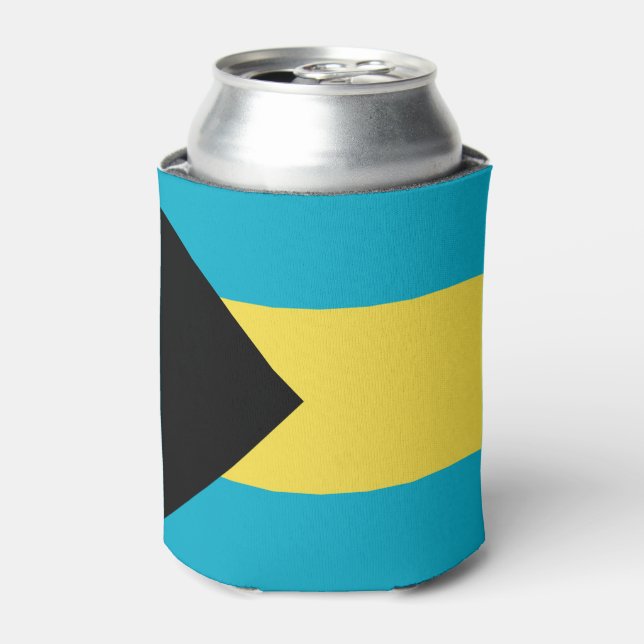 Bahamian Flag Can Cooler (Can Front)