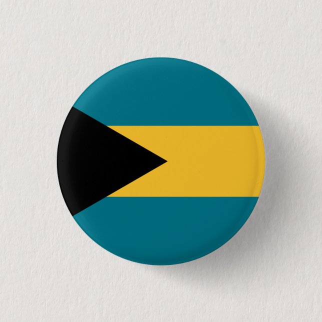 Bahamian Flag, Flag of The Bahamas 3 Cm Round Badge (Front)
