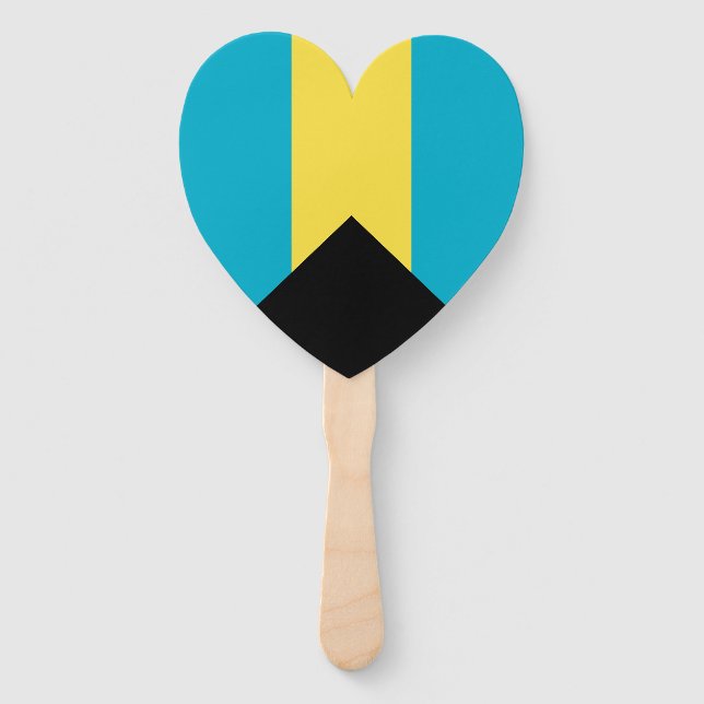 Bahamian Flag Hand Fan (Front)