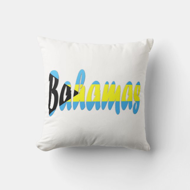 Bahamian Flag Pillow (Front)