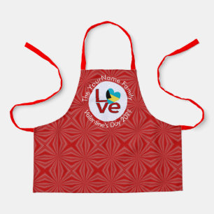 Bahamian Flag Red Letter LOVE Flag Personalised  Apron