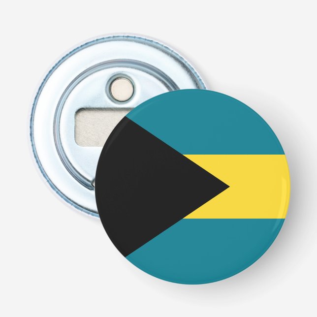 Bahamian Flag Souvenir Bottle Opener (Front)