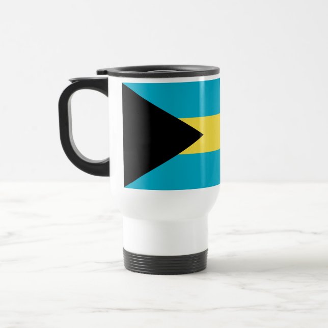 Bahamian Flag Travel Mug (Left)