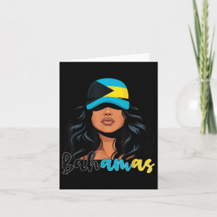 Bahamian Girl Bahamas Flag Proud Bahamian Women Card