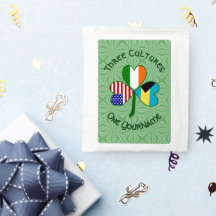 Bahamian Irish American Flag Shamrock Personalised