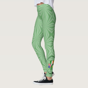 Bahamian Irish American Flag Shamrock Personalised Leggings