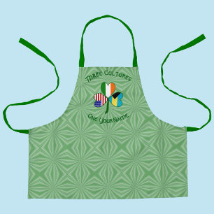 Bahamian Irish American Flags Shamrock Personalise Apron