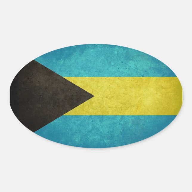 Bahamian Oval Sticker (Front)