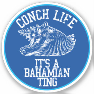 Bahamian Sticker Bahamas Independence Conch Life