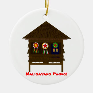Bahay Kubo ornamnent Ceramic Tree Decoration