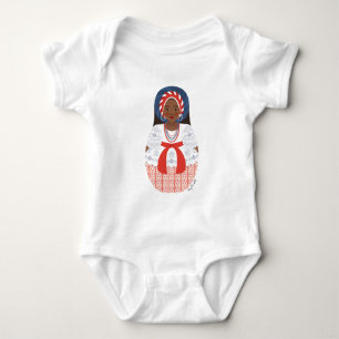 Bahia Brazilian Matryoshka Baby Bodysuit