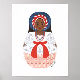 Bahia Brazilian Matryoshka Poster
