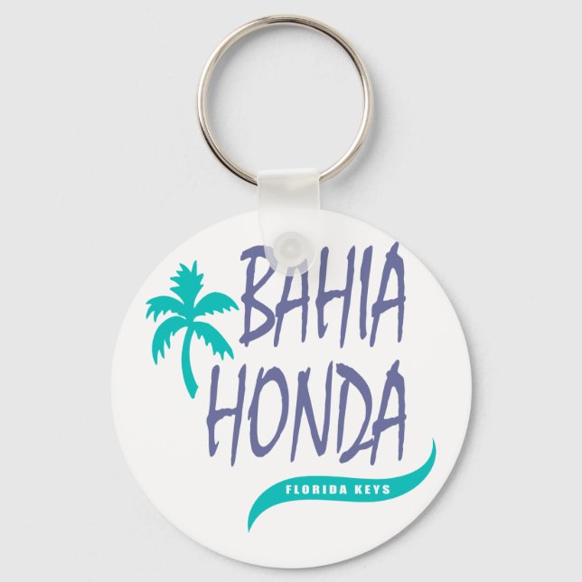 Bahia Honda Florida Keys palm tree Key Ring (Front)