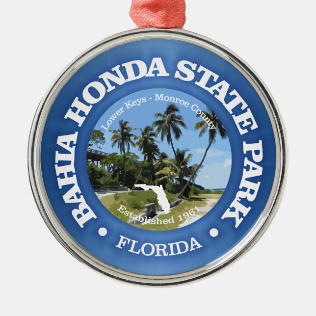Bahia Honda SP Metal Tree Decoration (Front)