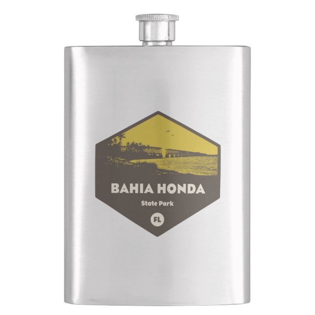 Bahia Honda State Park Florida Hip Flask (Front)