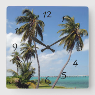 Bahia Honda State Park Florida Keys Square Wall Clock