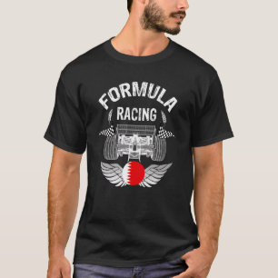 Bahrain Auto Race Bahrain Flag Formula Racing Car  T-Shirt