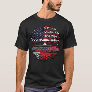 Bahrain Bahraini American USA Tree Roots Flag T-Shirt