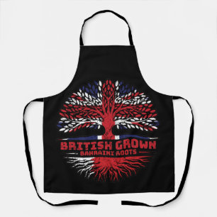 Bahrain Bahraini British UK Tree Roots Flag Apron