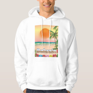 Bahrain beach travel poster hoodie