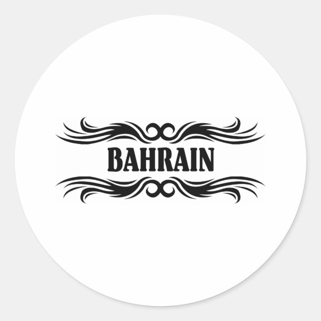 Bahrain Classic Round Sticker (Front)