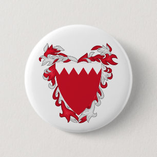 Bahrain country coat arms symbol emblem flag 6 cm round badge