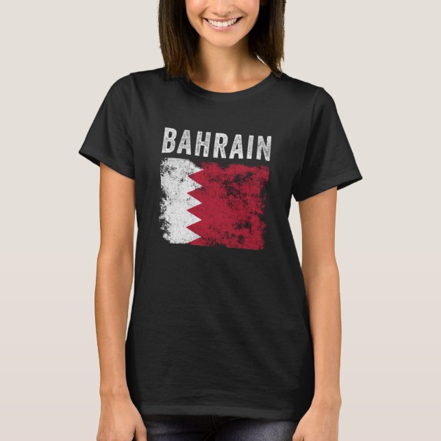 Bahrain Flag Distressed Men Women Kids Bahraini Fl T-Shirt (Front)