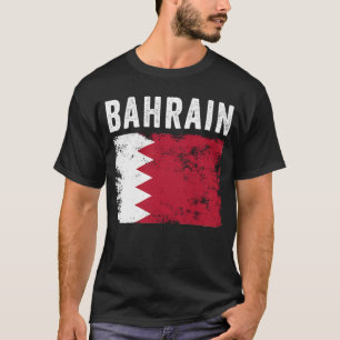 Bahrain Flag Distressed  Men Women Kids  Bahraini  T-Shirt