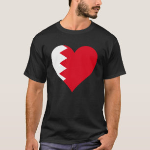 Bahrain Flag Heart Bahrain Gifts Love Bahrain Pull T-Shirt