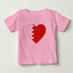 Bahrain Flag Heart T-Shirt