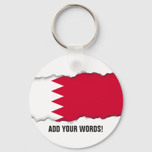 Bahrain Flag Key Ring